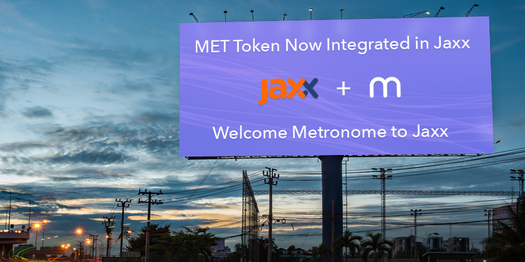 Metronome Token now available in Jaxx